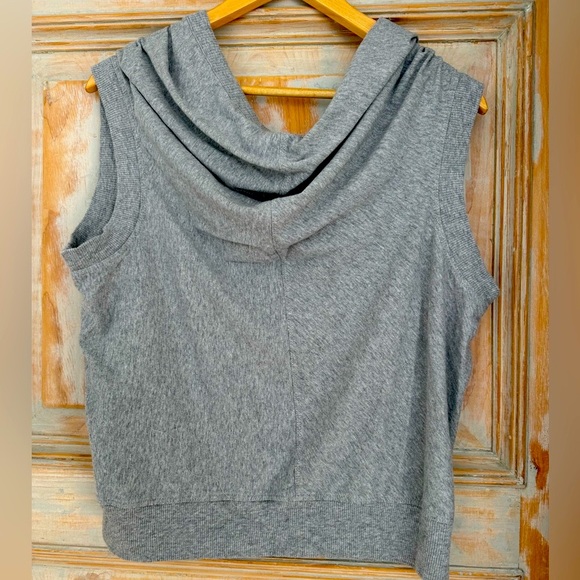 Wilt, soft, comfy mid-grey sleeveless tee with cowl neck. L. - Picture 2 of 5